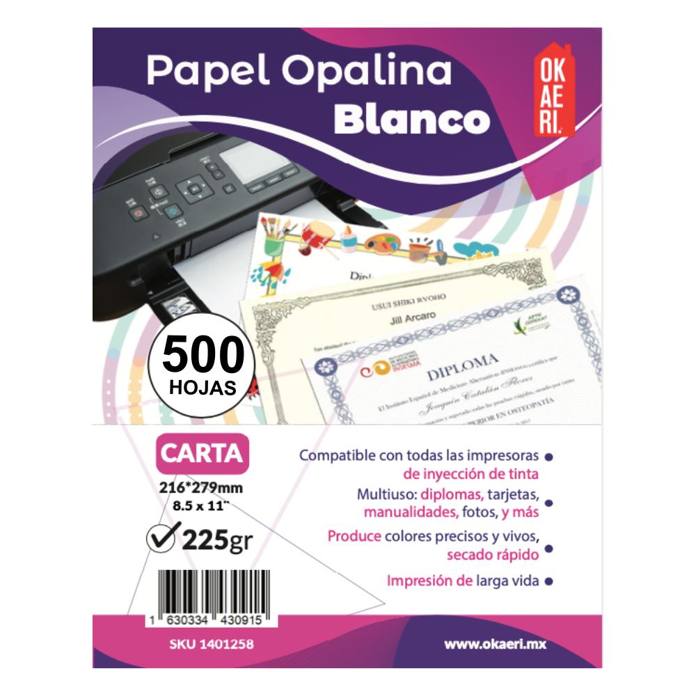 Foto 7 pulgar | Papel Opalina Okaeri 500 Hojas Blancas Tamaño Carta