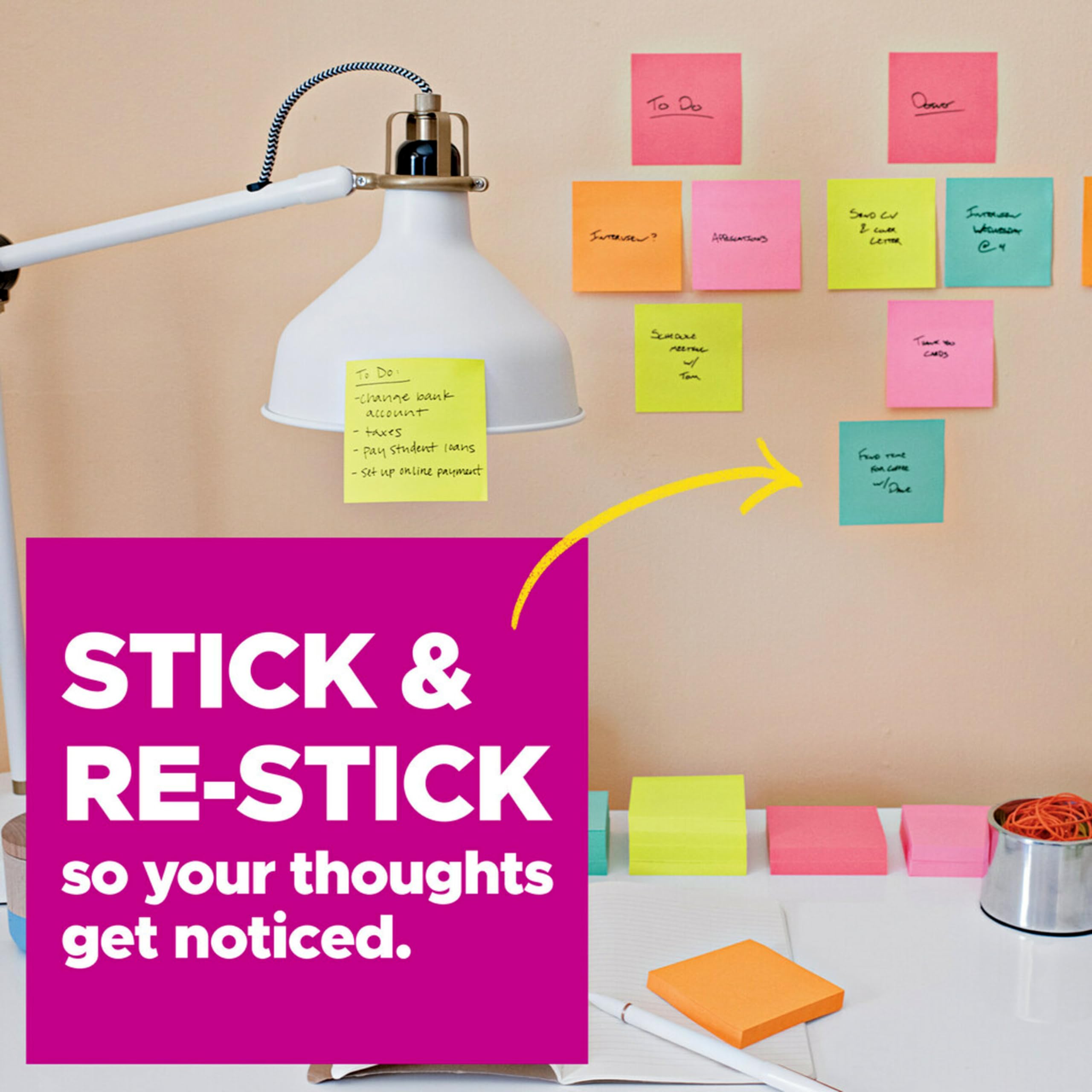 Foto 5 pulgar | Sticky Notes Post-it Super Sticky, 3 X 3 Pulgadas, 6 Blocs, 90 Hojas - Venta Internacional.