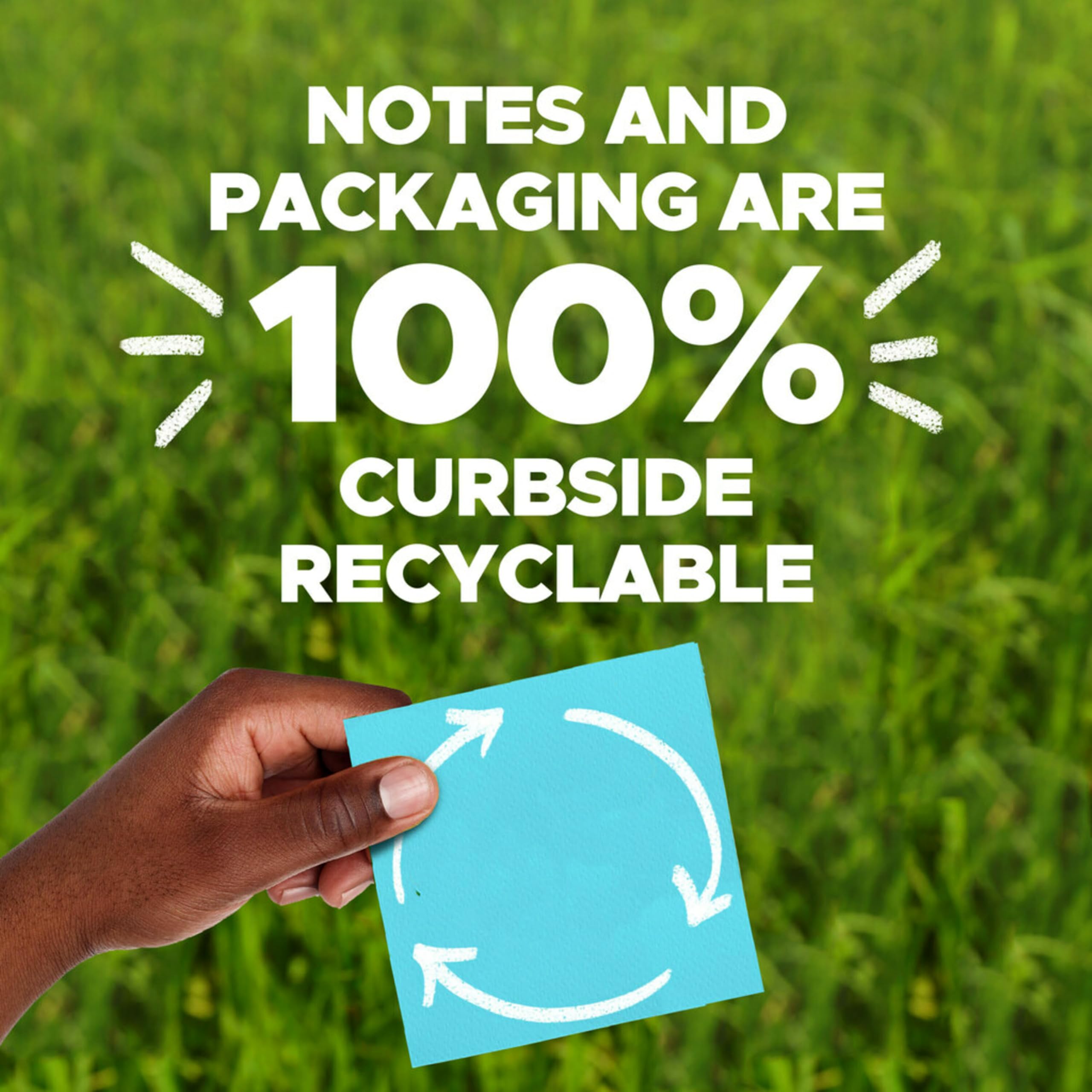 Foto 8 pulgar | Sticky Notes Post-it, Papel 100% Reciclado, 5 Cuadernos, 3 X 3 Pulgadas - Venta Internacional.