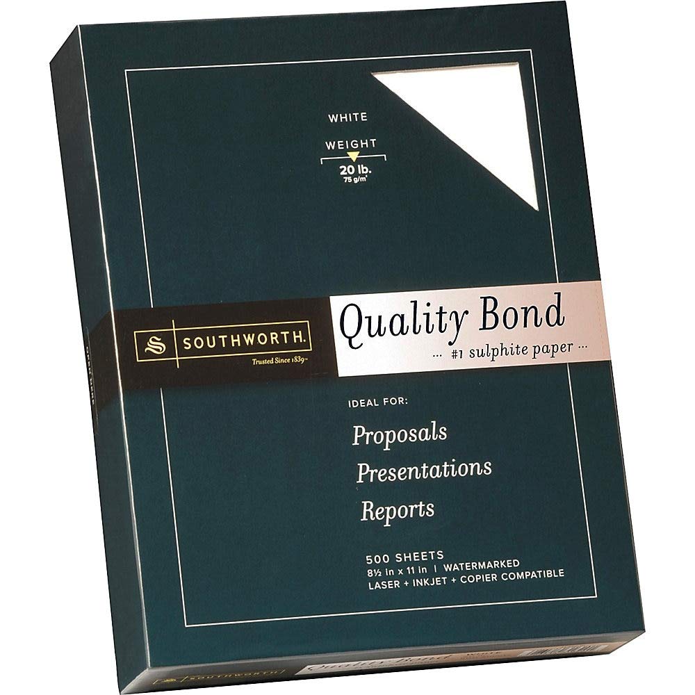 Papel Bond Southworth De Panasonic, 8,5 X 11, 75 G/m², 500 Hojas - Venta Internacional.