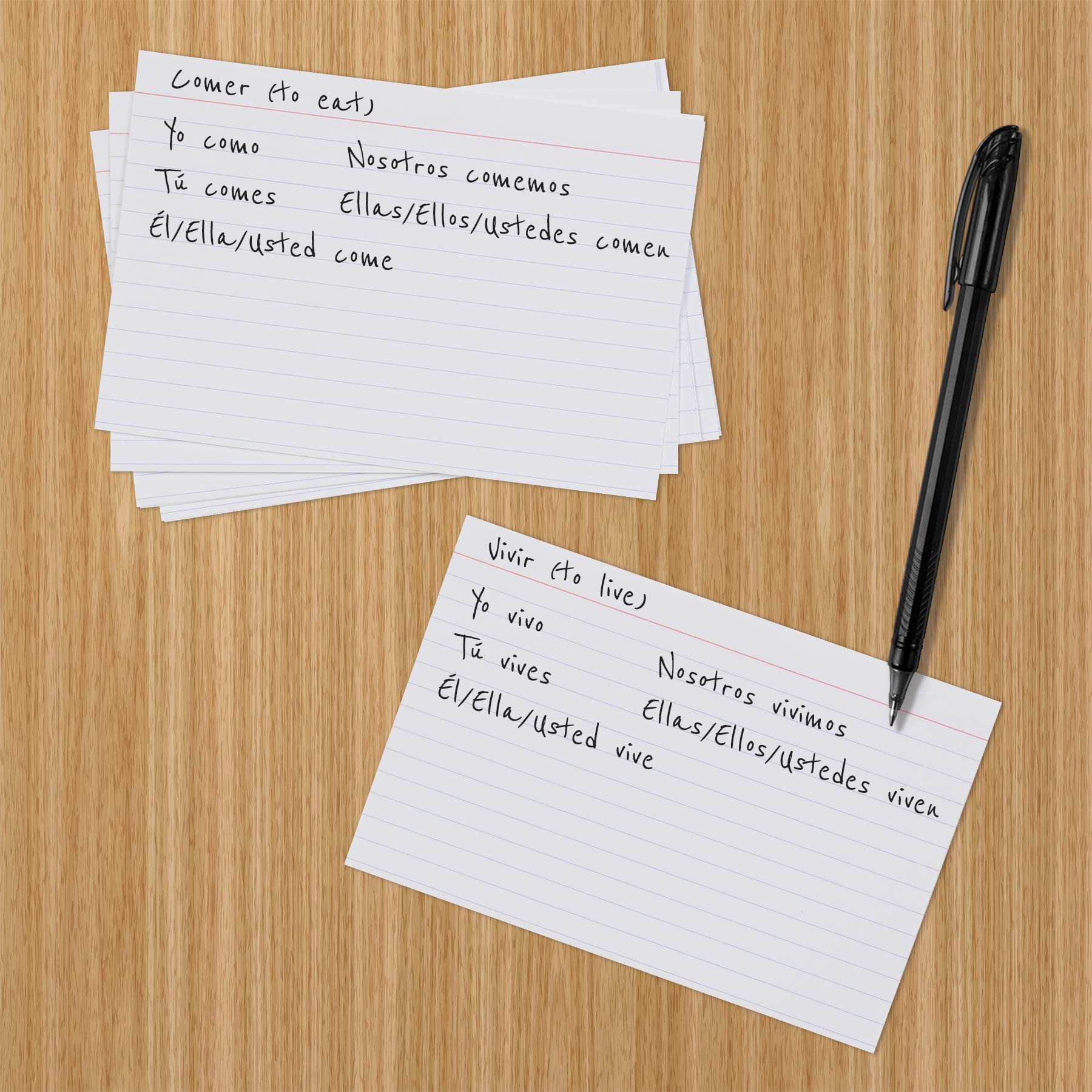 Foto 5 | Index Cards Amazon Basics, 1000 Tarjetas Rayadas De 4 X 6 Pulgadas, Blancas - Venta Internacional.