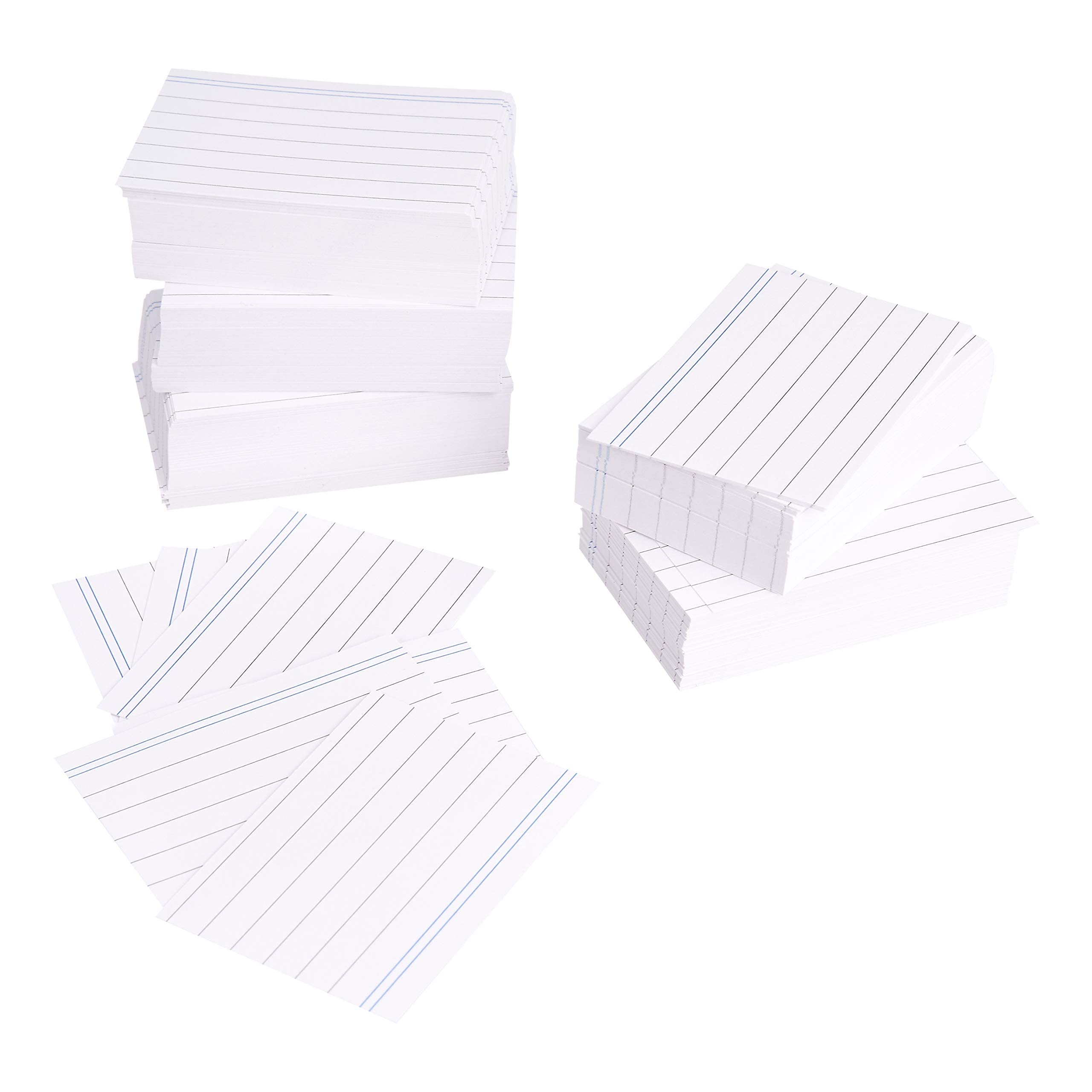 Tarjetas De Índice Amazon Basics, Tamaño A8, Rayadas, Blancas (paquete De 1000 Unidades) - Venta Internacional.