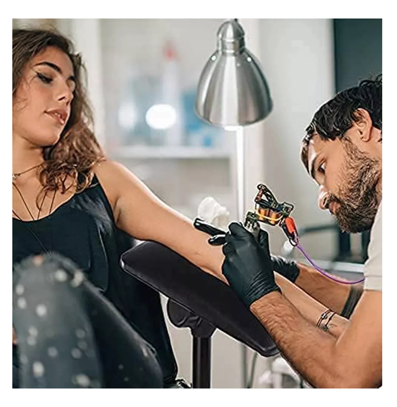 Foto 2 | Reposabrazos Portátil Para Tatuajes Lab.g Con Trípode Ajustable Negro