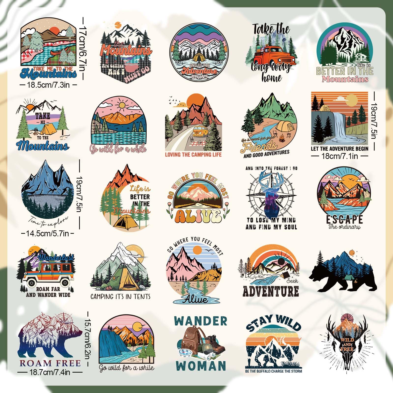 Foto 2 | Pegatinas Termoadhesivas Whaline Adventure Camping Wilderness Trekking - Venta Internacional.