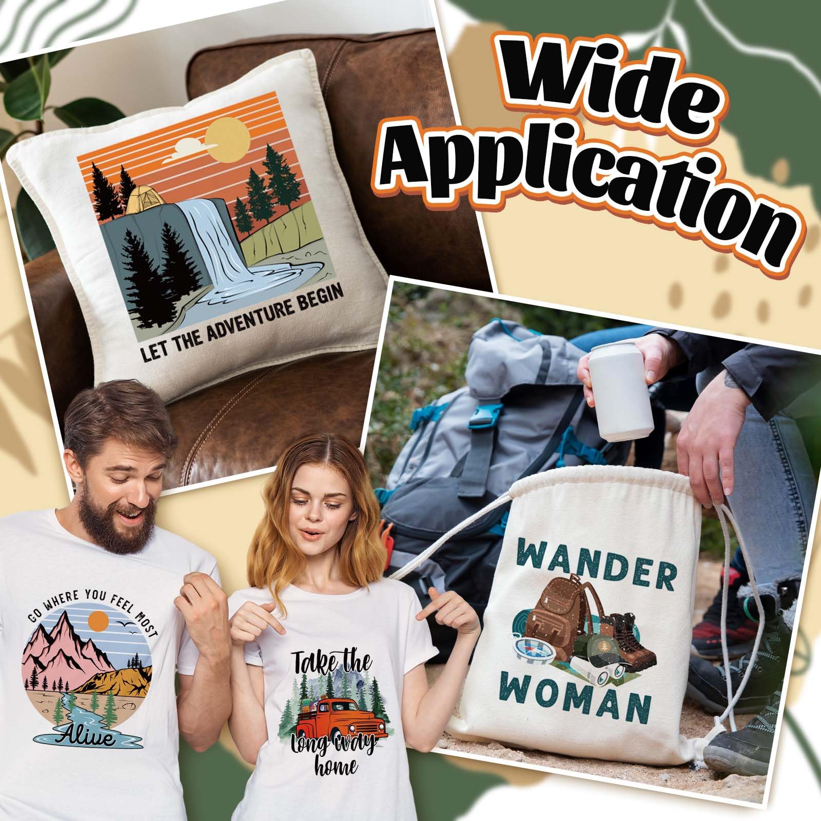 Foto 8 pulgar | Pegatinas Termoadhesivas Whaline Adventure Camping Wilderness Trekking - Venta Internacional.