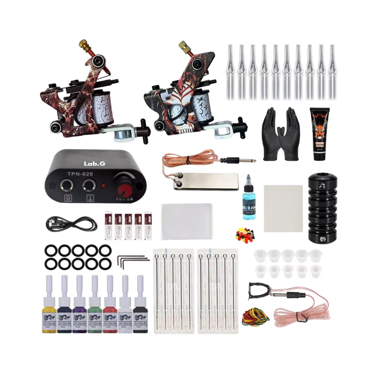 Foto 1 | Kit De Tatuaje Lab.g Completo Profesional De 2 Máquinas Tatuadoras