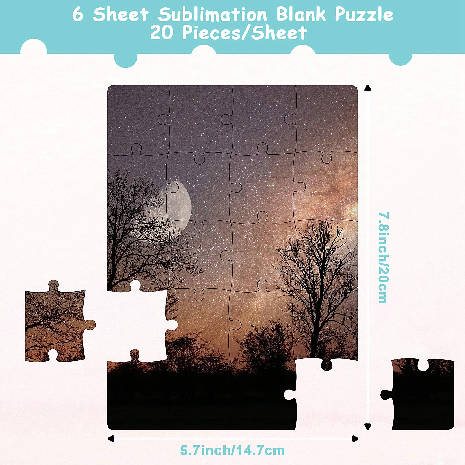 Foto 3 pulgar | Puzzle Skylety Sublimation Blanks, Estilo A5-20 (paquete De 6) - Venta Internacional.