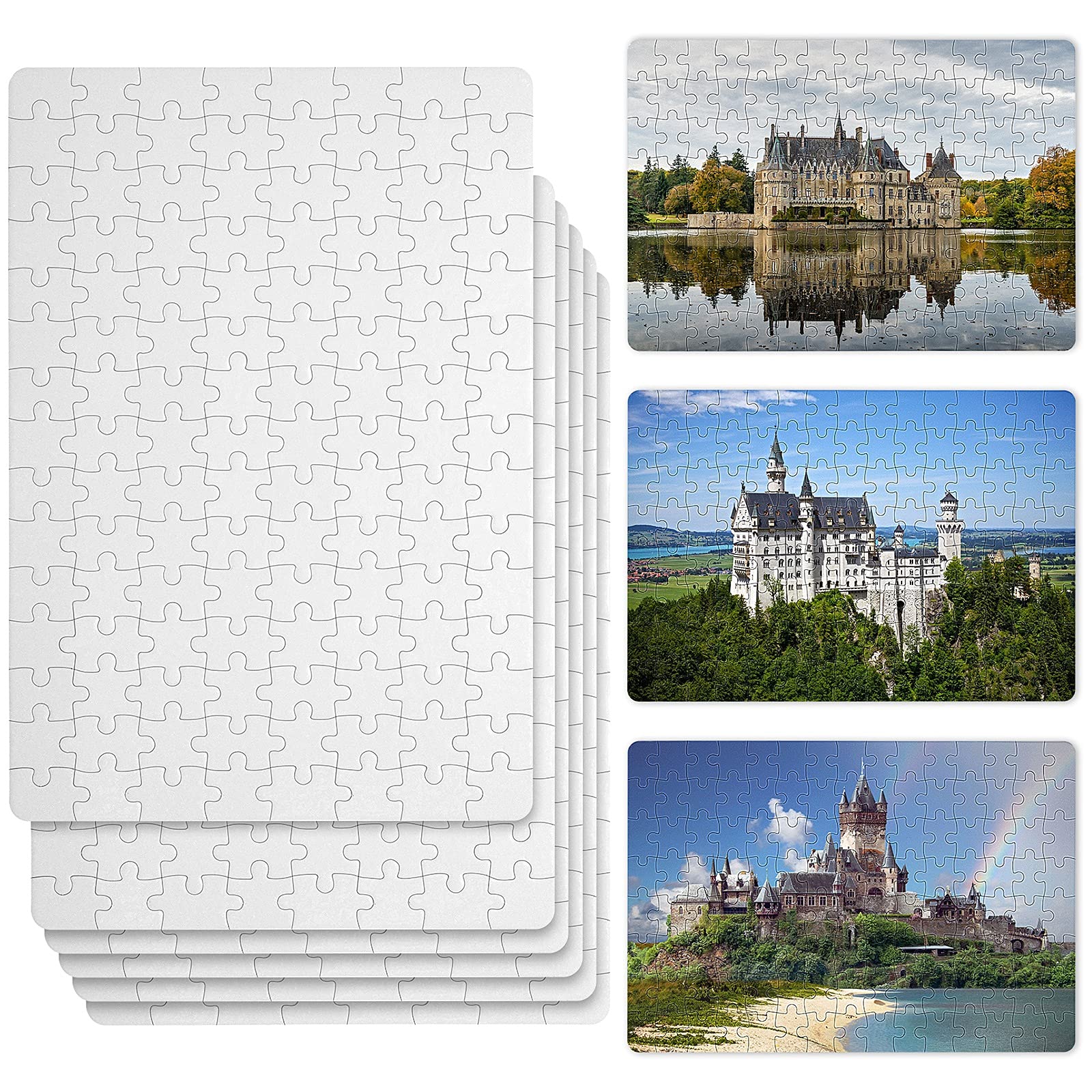 Puzzle Skylety Sublimation Blanks, 6 Unidades, Estilo A4-120 - Venta Internacional.