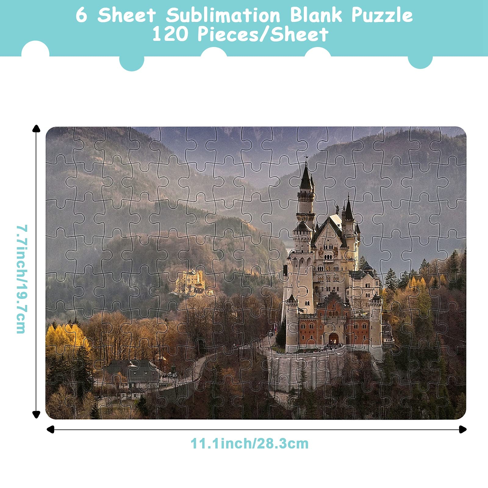 Foto 3 pulgar | Puzzle Skylety Sublimation Blanks, 6 Unidades, Estilo A4-120 - Venta Internacional.