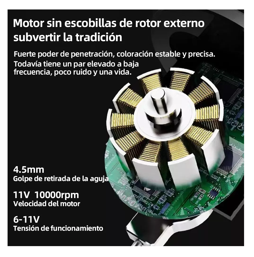 Foto 4 pulgar | Kit Para Tatuar Profesional Máquina Para Tatuar Belug Alta Calidad