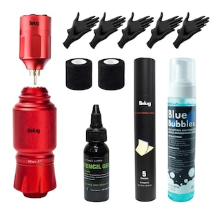 Foto 1 | Kit Máquina Para Tatuar Mini Pen Rocket Batería Inalámbrica Belug Rojo