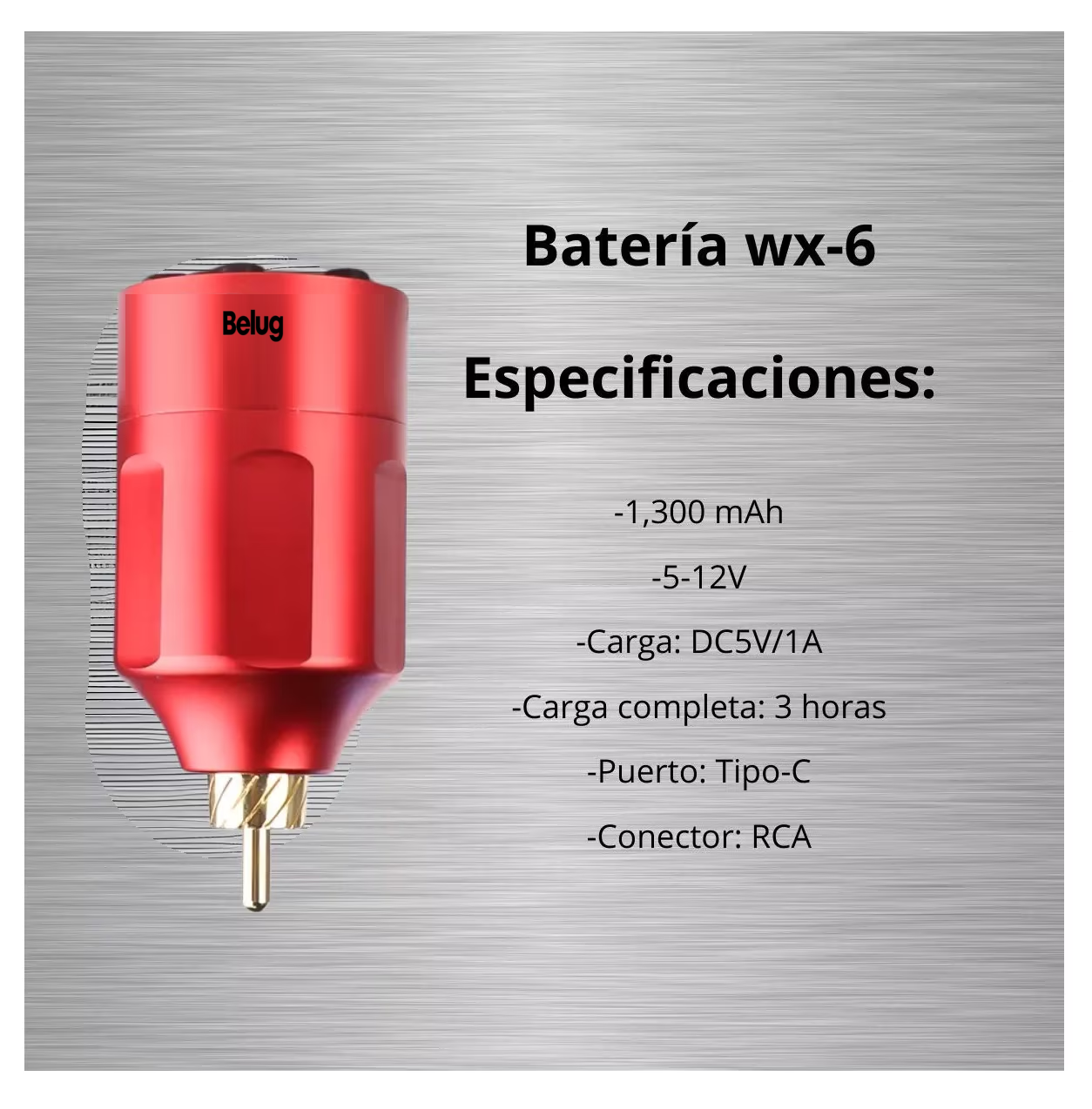Foto 3 pulgar | Kit Máquina Para Tatuar Mini Pen Rocket Batería Inalámbrica Belug Rojo