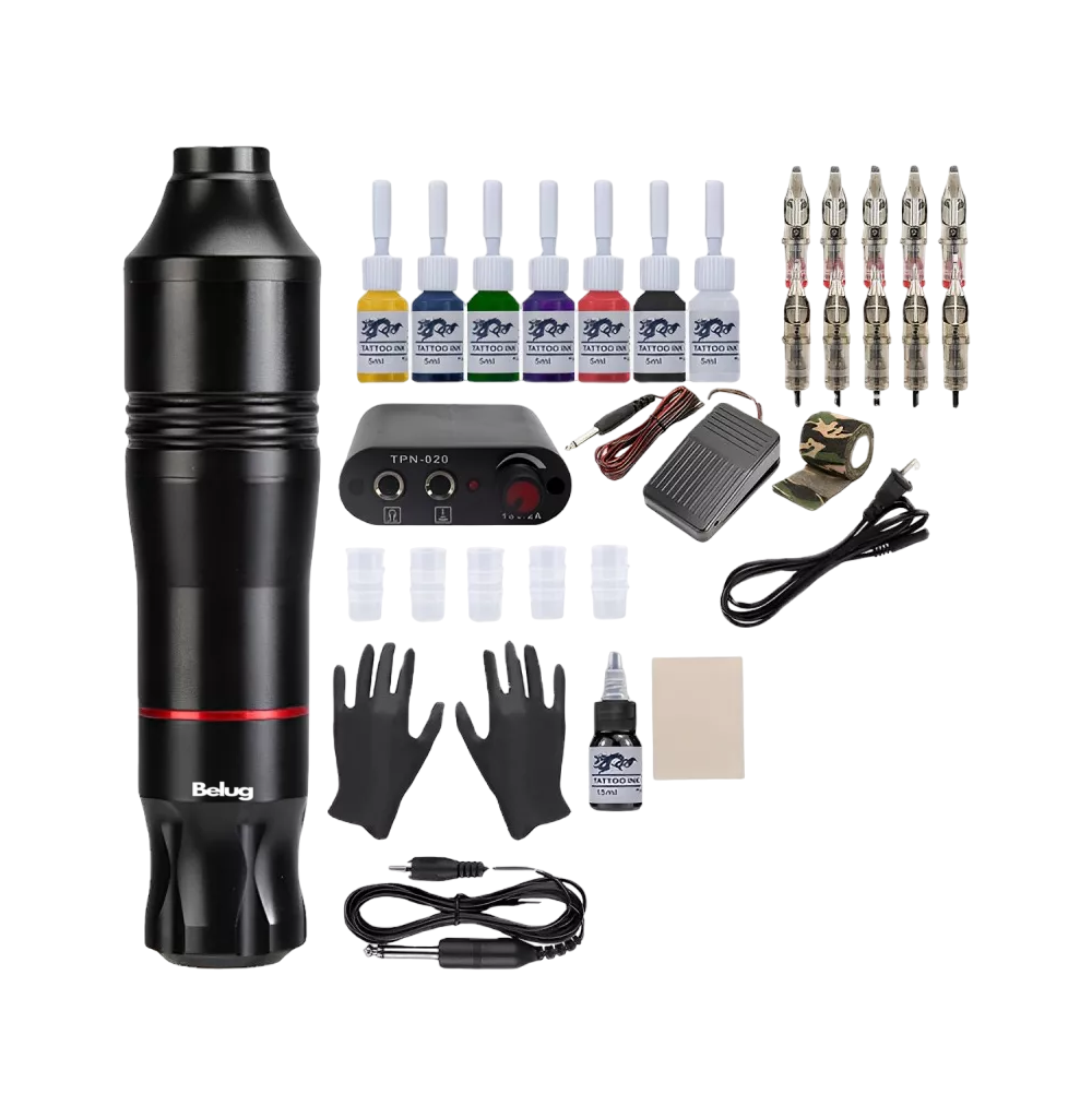 Kit Para Tatuar Belug Profesional Máquina Para Tatuar Alta Calidad