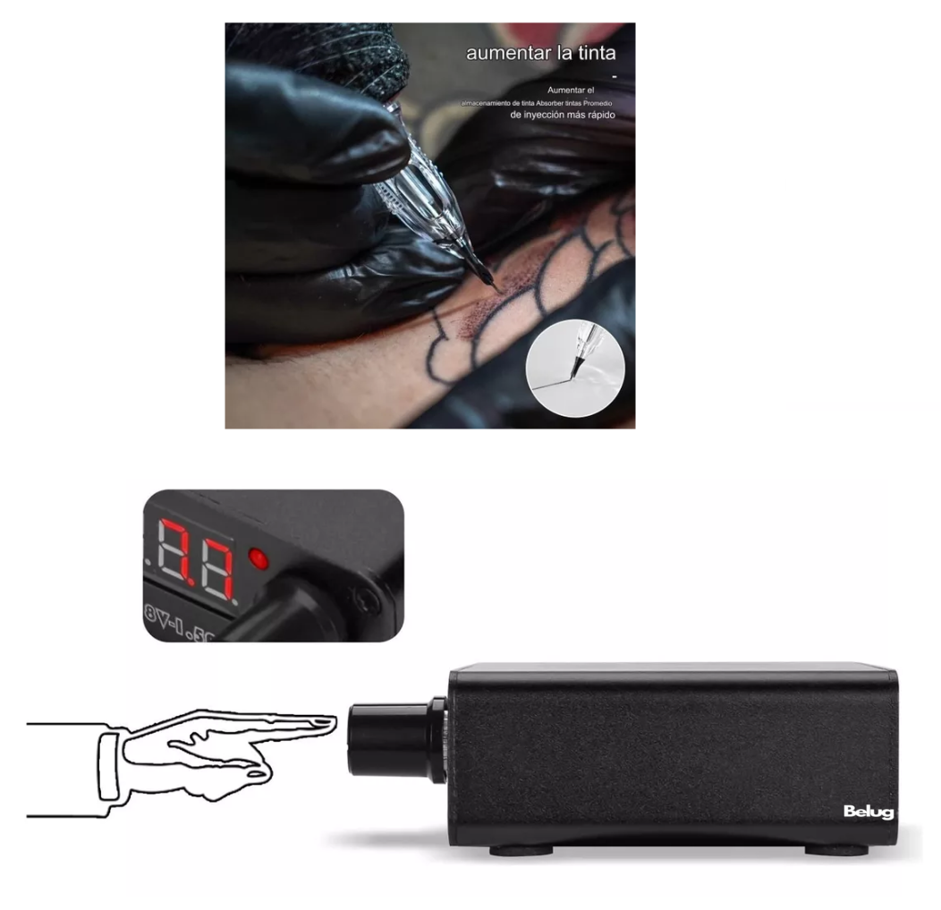 Foto 3 pulgar | Kit Para Tatuar Belug Profesional Máquina Para Tatuar Alta Calidad