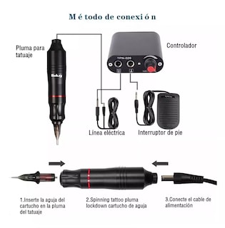 Foto 4 | Kit Para Tatuar Belug Profesional Máquina Para Tatuar Alta Calidad