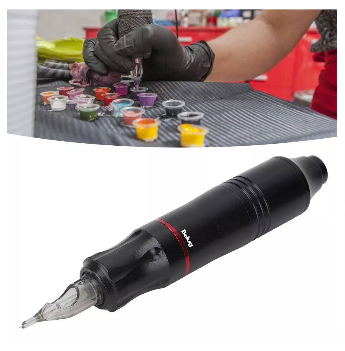 Foto 6 pulgar | Kit Para Tatuar Belug Profesional Máquina Para Tatuar Alta Calidad