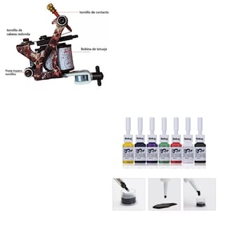 Foto 2 | Kit De Tatuaje Completo Profesional De 2 Máquinas Tatuadoras Belug, Multicolr