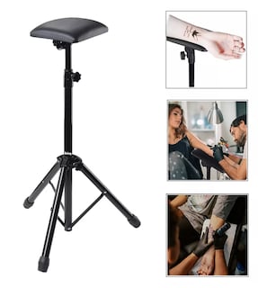 Foto 2 | Reposabrazos Belug Portátil Para Tatuajes Con Trípode Ajustable Negro