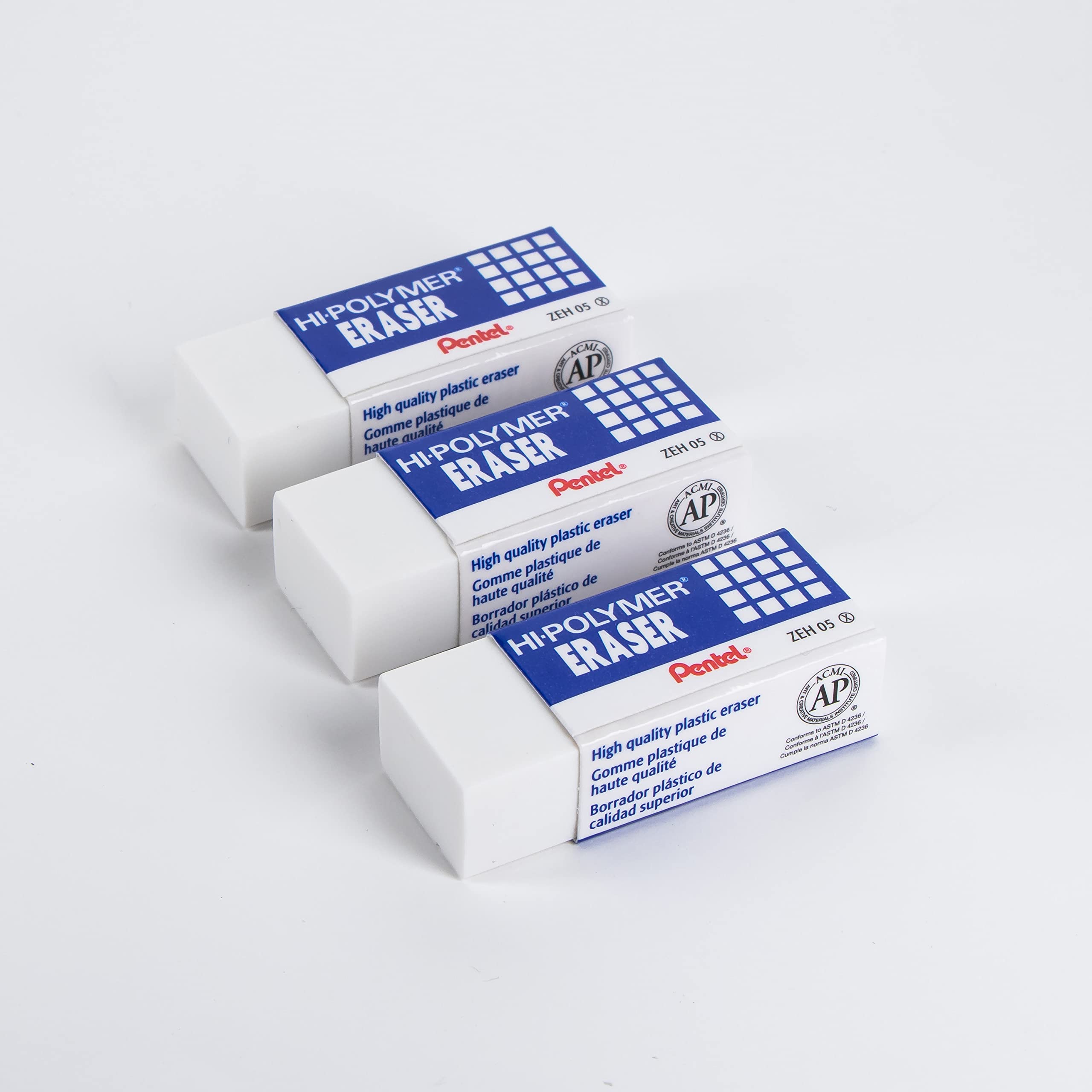 Foto 3 pulgar | Bloques De Polímero De Alta Calidad Eraser Pentel, Tamaño Pequeño, Paquete De 3 Unidades Zeh05bp2f - Venta Internaci