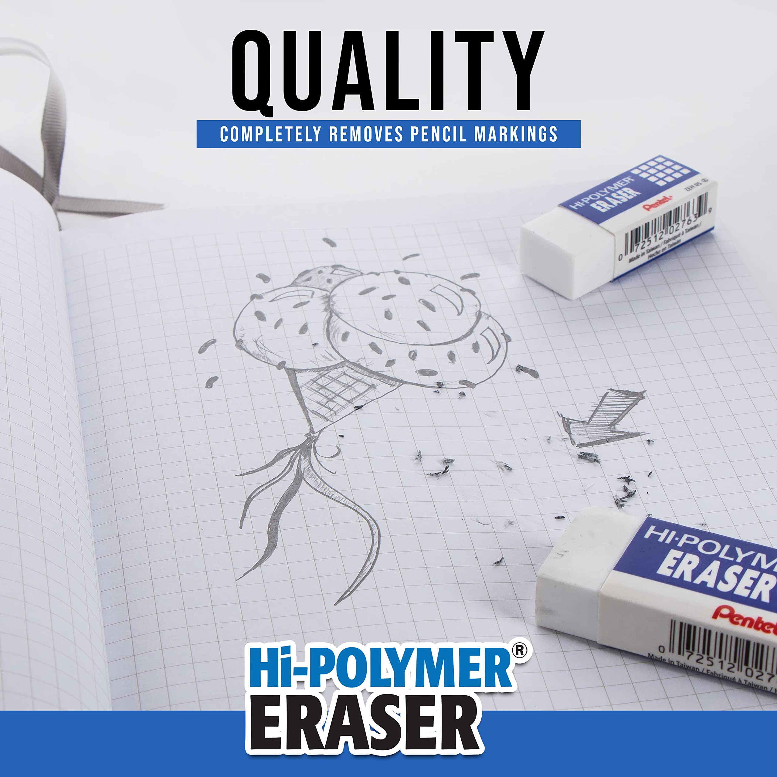 Foto 4 pulgar | Bloques De Polímero De Alta Calidad Eraser Pentel, Tamaño Pequeño, Paquete De 3 Unidades Zeh05bp2f - Venta Internaci