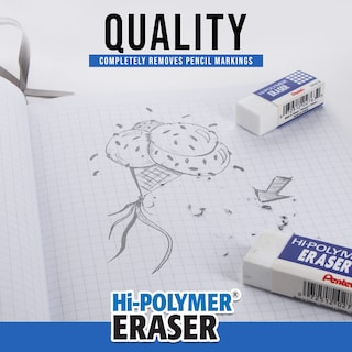 Foto 3 | Bloques De Polímero De Alta Calidad Eraser Pentel, Tamaño Pequeño, Paquete De 3 Unidades Zeh05bp2f - Venta Internaci