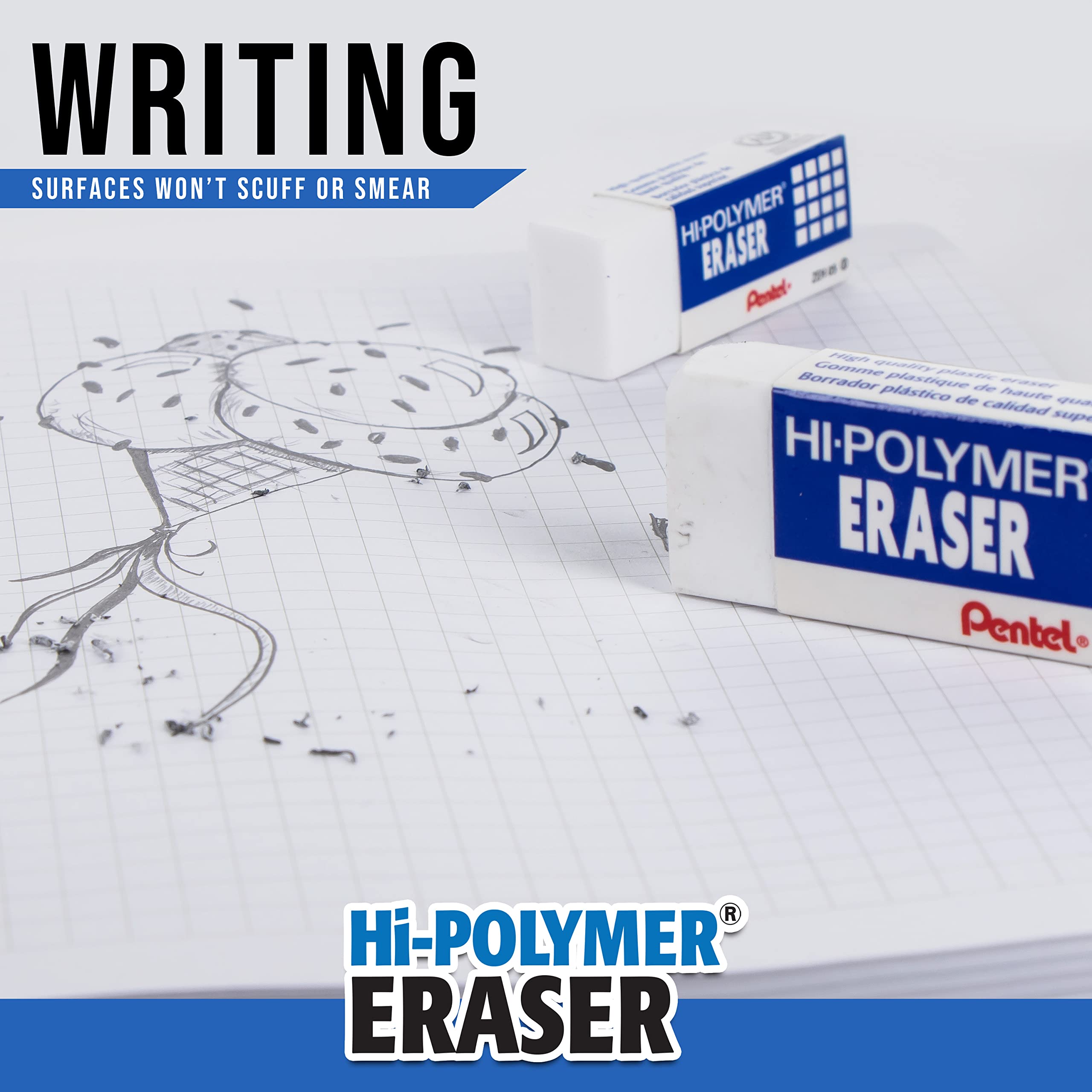 Foto 5 pulgar | Bloques De Polímero De Alta Calidad Eraser Pentel, Tamaño Pequeño, Paquete De 3 Unidades Zeh05bp2f - Venta Internaci