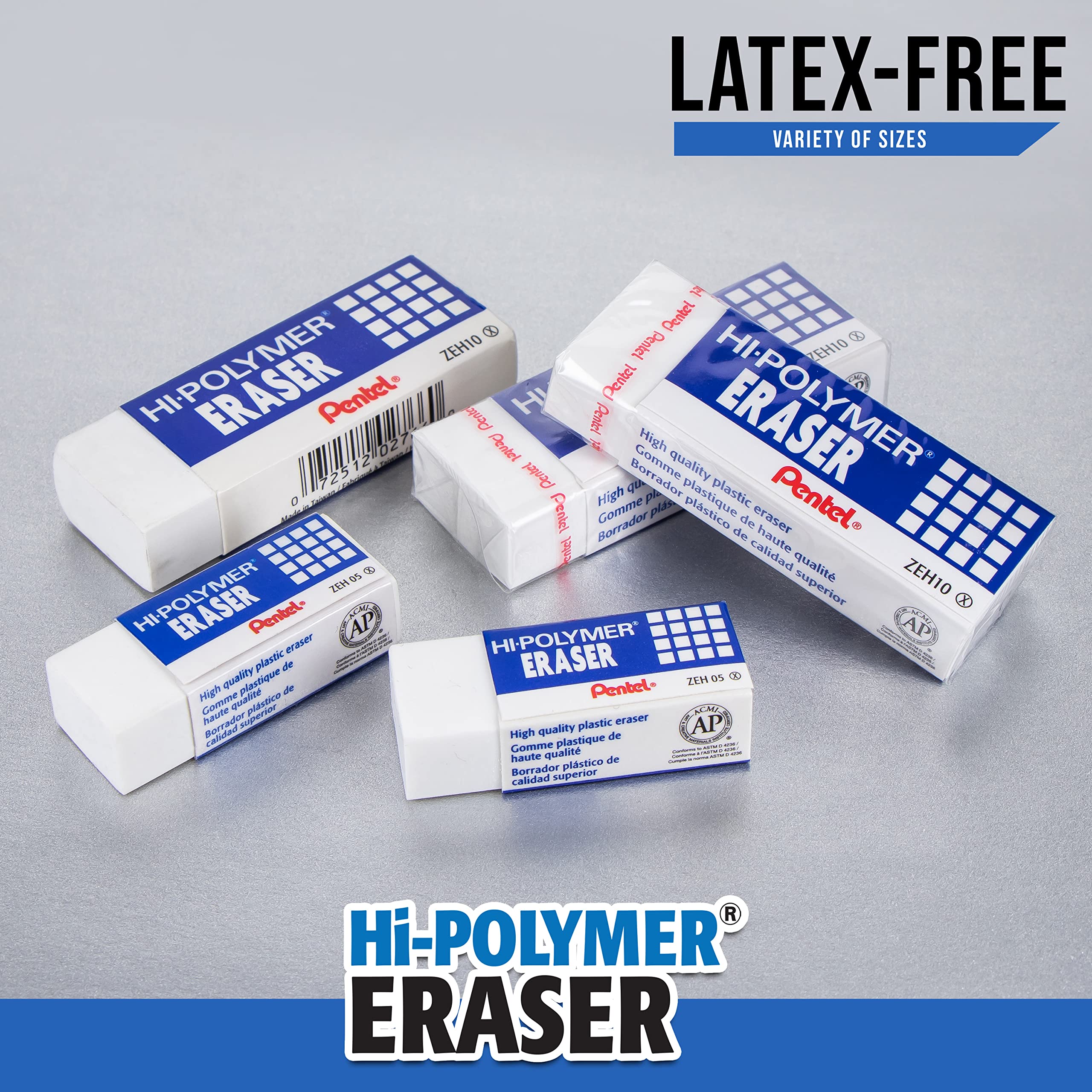 Foto 6 pulgar | Bloques De Polímero De Alta Calidad Eraser Pentel, Tamaño Pequeño, Paquete De 3 Unidades Zeh05bp2f - Venta Internaci
