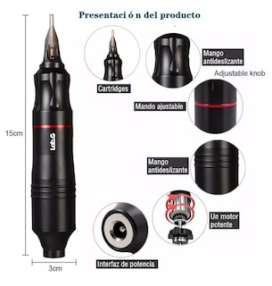 Foto 3 | Kit Para Tatuar Profesional Lab.g Máquina Para Tatuar Alta Calidad Colores