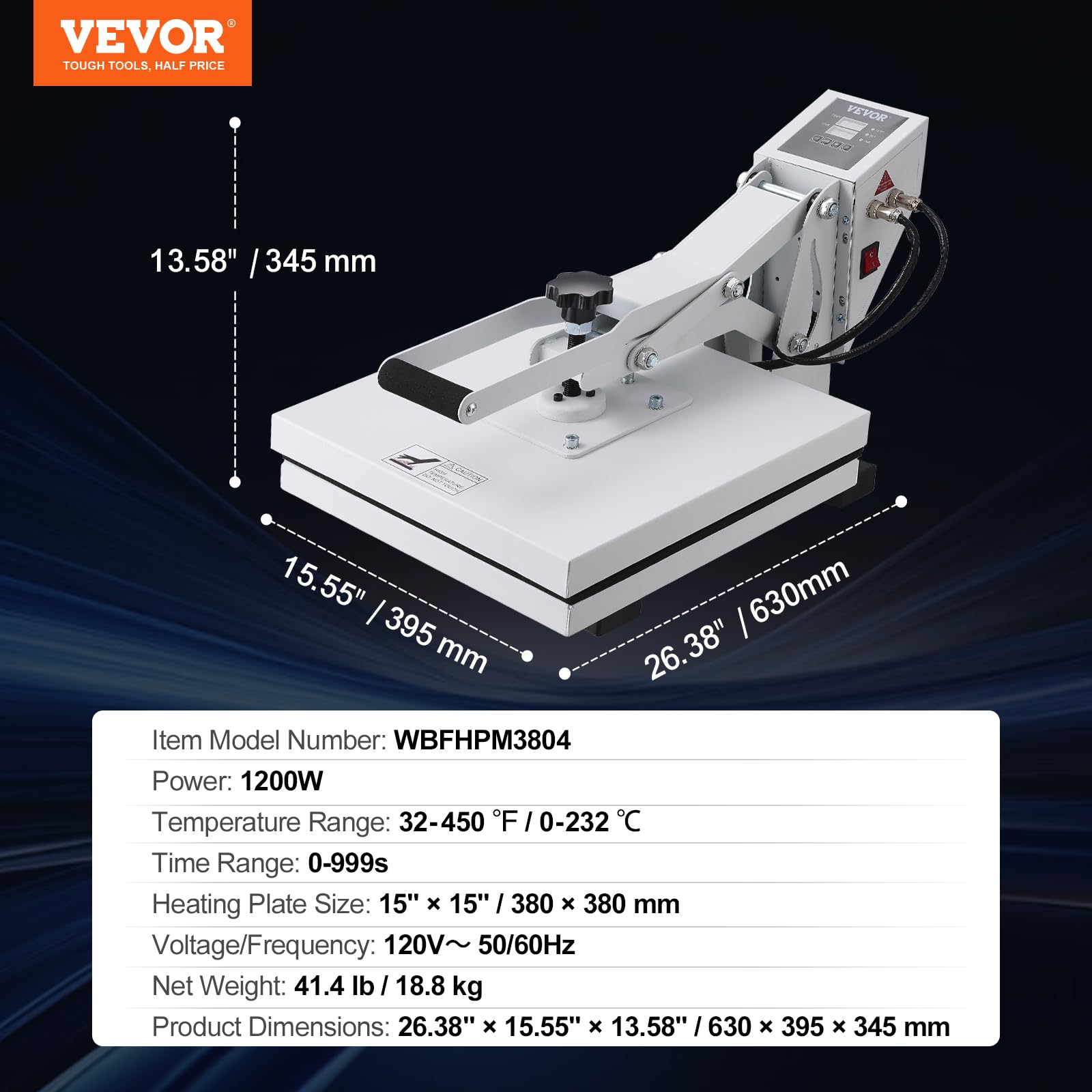Foto 8 pulgar | Máquina De Prensa Térmica Heat Press Vevor 15x15 Para Camiseta Blanca - Venta Internacional.