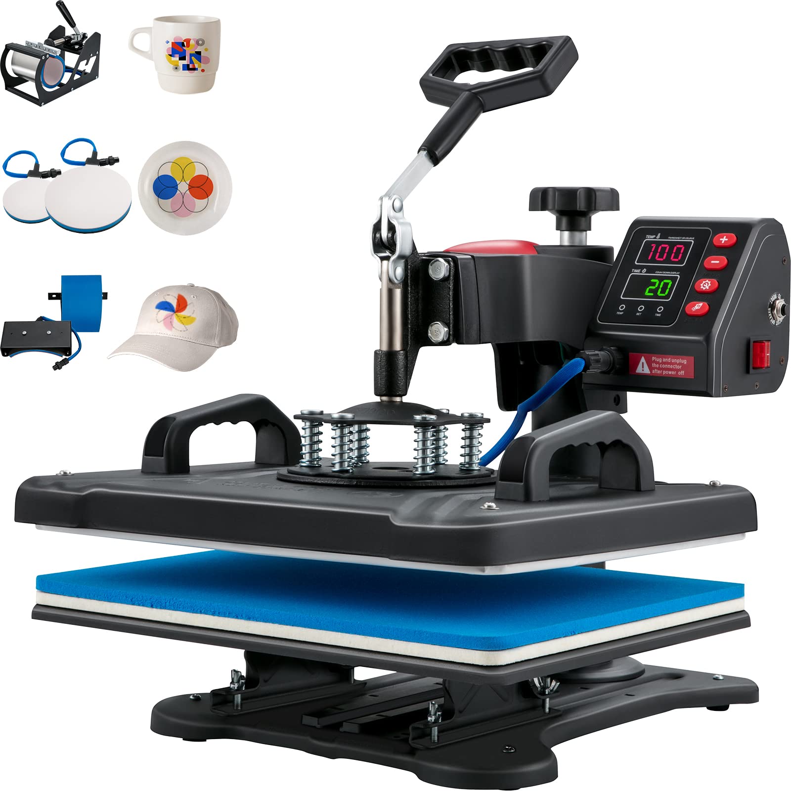 Foto 2 pulgar | Máquina De Prensado Térmico Vevor 5 En 1 Para Camisetas De 29 X 38 Cm, 900 W - Venta Internacional.