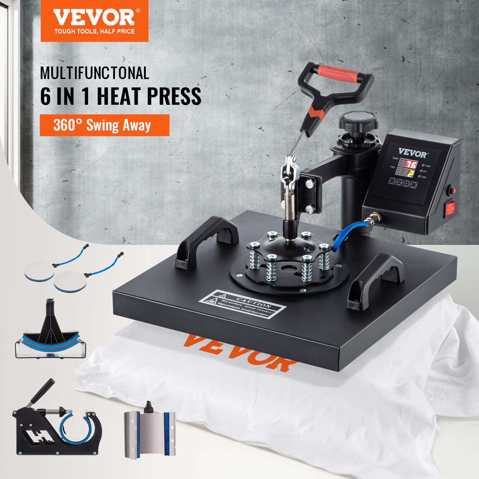 Foto 3 pulgar | Máquina De Prensado En Caliente Vevor 6 En 1 Combo De Sublimación 15x15 - Venta Internacional.