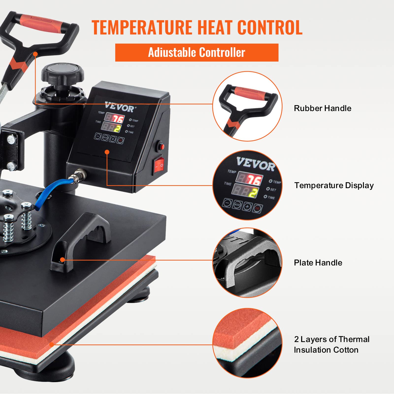 Foto 4 pulgar | Máquina De Prensado En Caliente Vevor 6 En 1 Combo De Sublimación 15x15 - Venta Internacional.