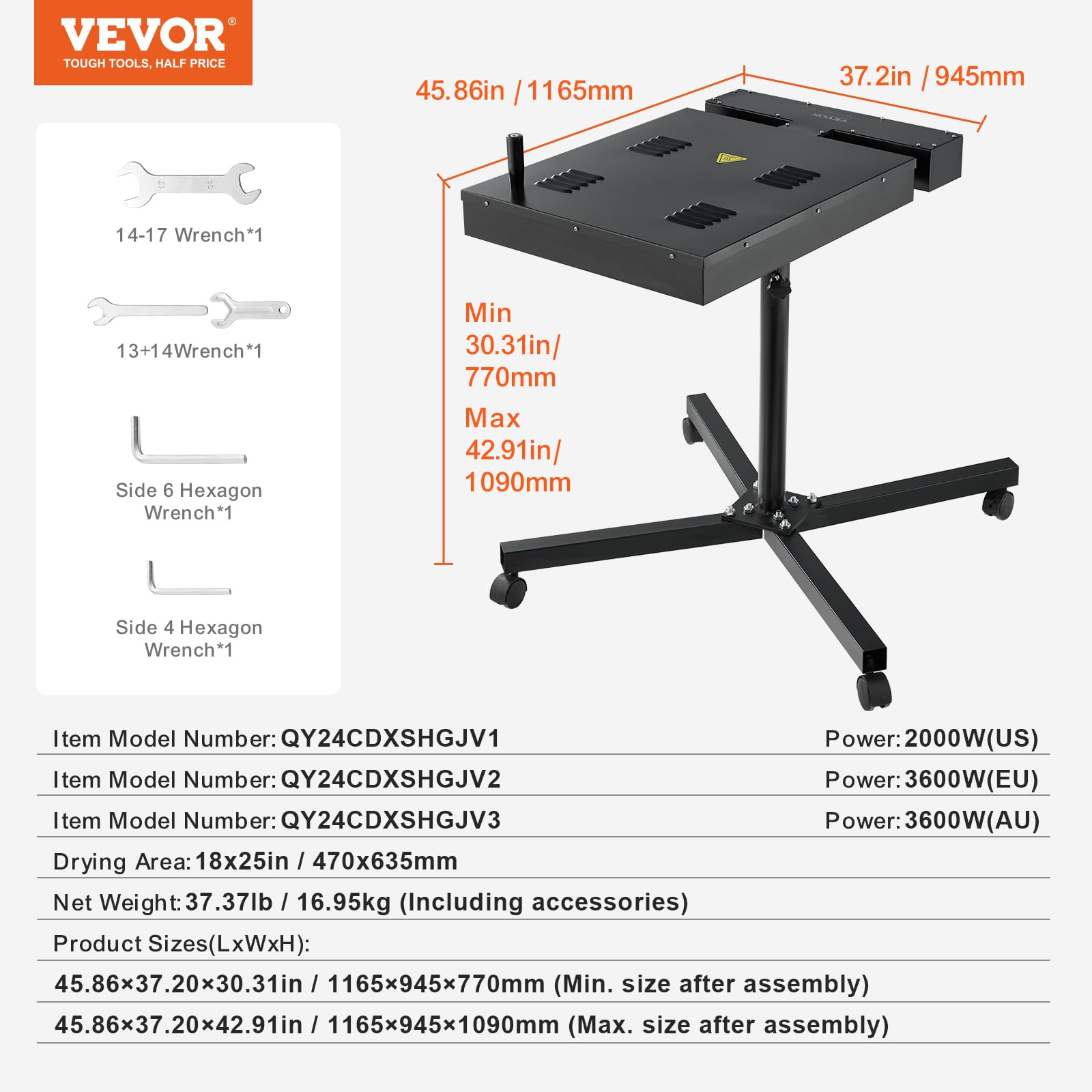 Foto 8 pulgar | Secador Flash Vevor Pro 18x25 Pulgadas 2000w Para Serigrafía - Venta Internacional.