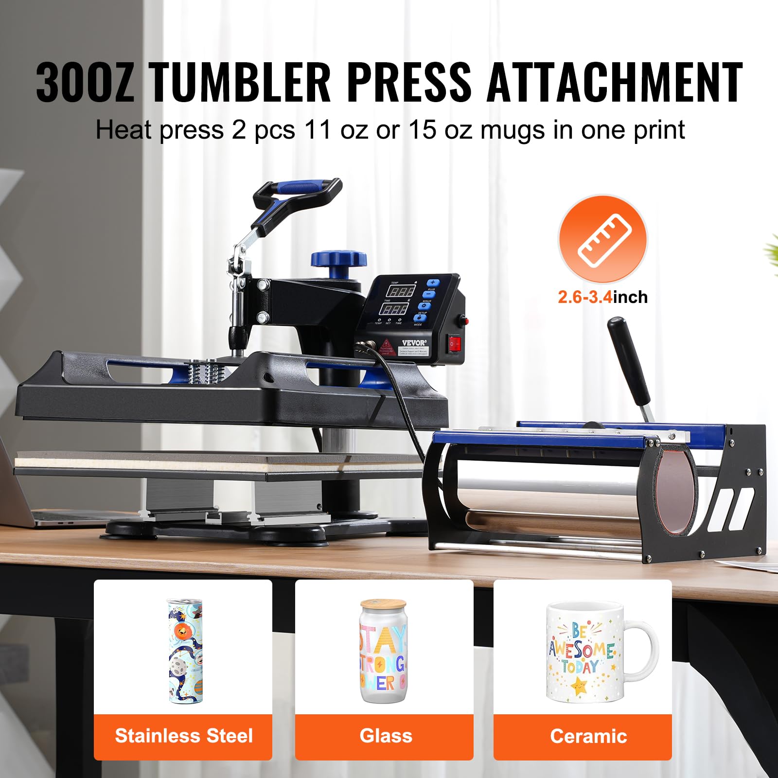 Foto 5 pulgar | Máquina De Prensa Térmica Vevor Pro 8 En 1 15x15 - Venta Internacional.