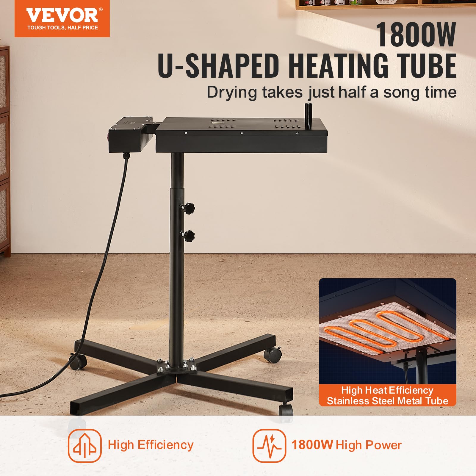 Foto 3 pulgar | Secador Flash Vevor Pro 16x16 Pulgadas 1800w Para Serigrafía - Venta Internacional.