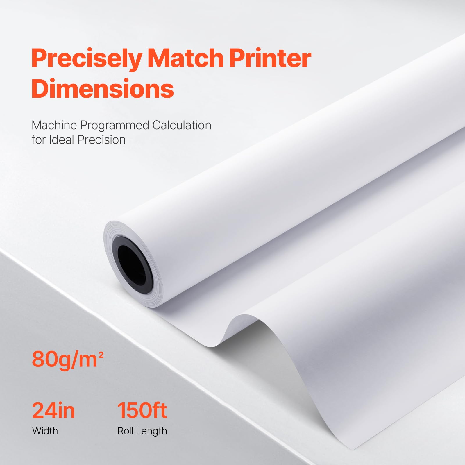 Foto 4 pulgar | Papel Para Plotter Vevor De Formato Ancho, 24 X 150 Pies, 20 Libras, 4 Rollos - Venta Internacional.