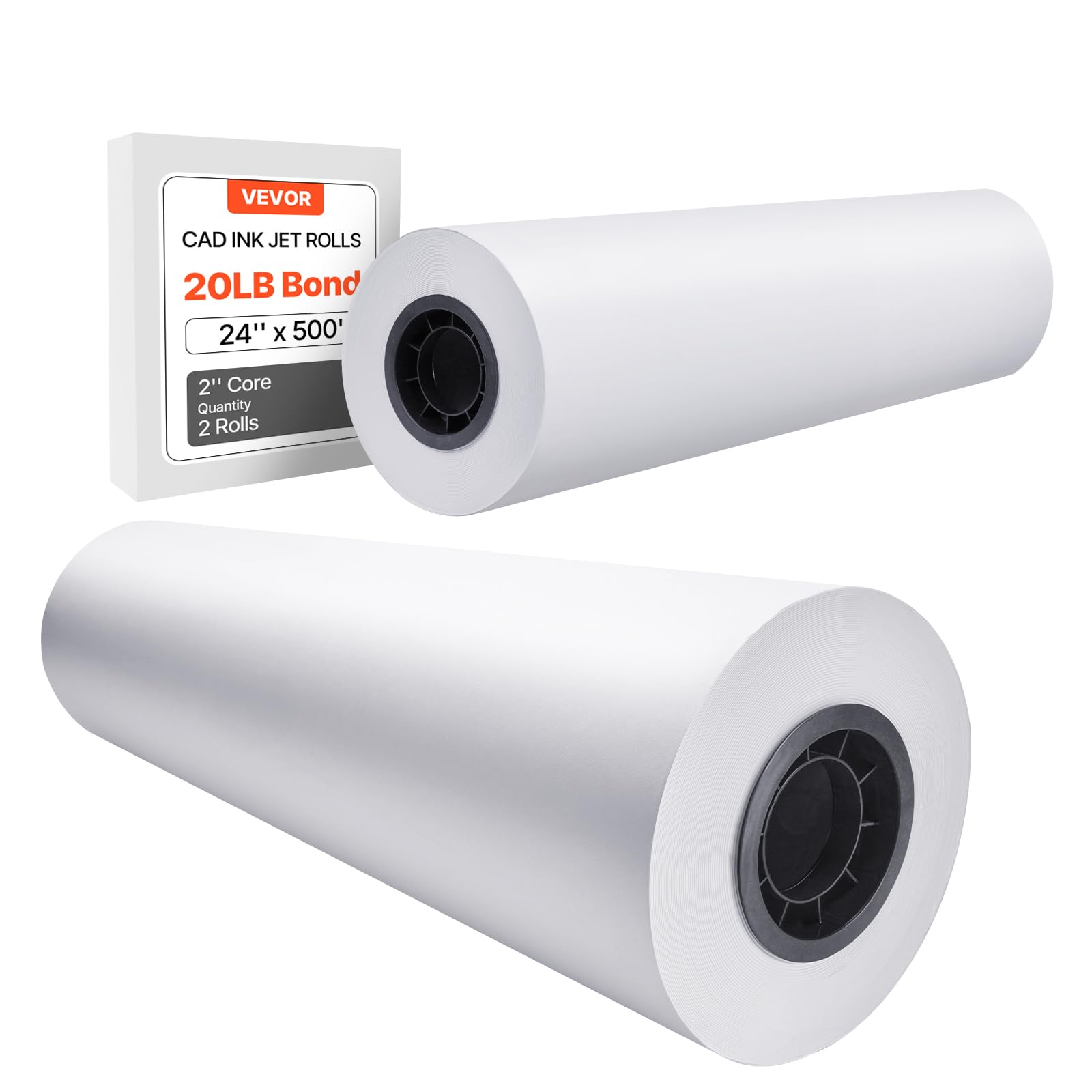 Foto 2 pulgar | Papel Para Plotter Vevor De Formato Ancho, 24 X 500 Pies, 20 Libras, 2 Rollos - Venta Internacional.