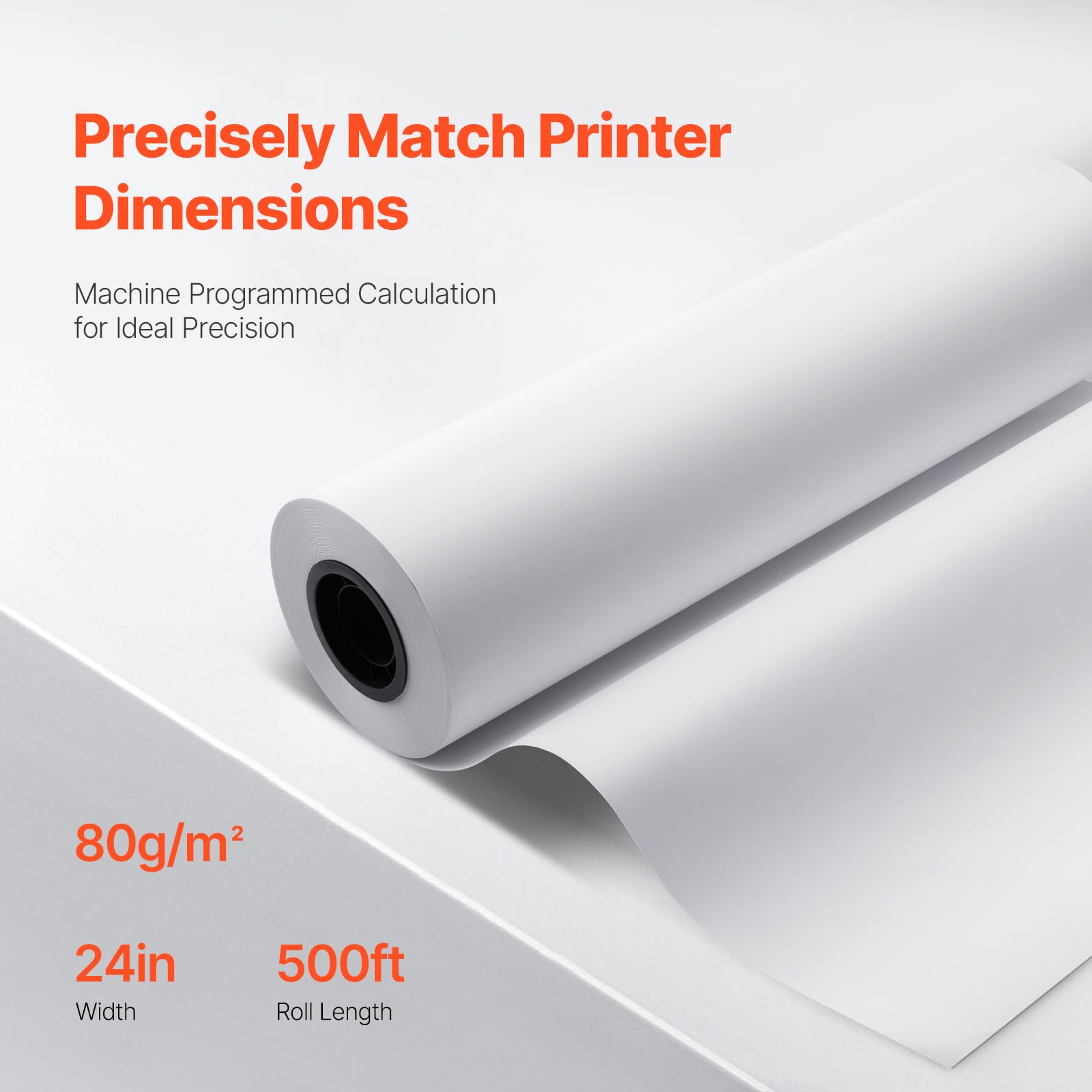 Foto 4 pulgar | Papel Para Plotter Vevor De Formato Ancho, 24 X 500 Pies, 20 Libras, 2 Rollos - Venta Internacional.