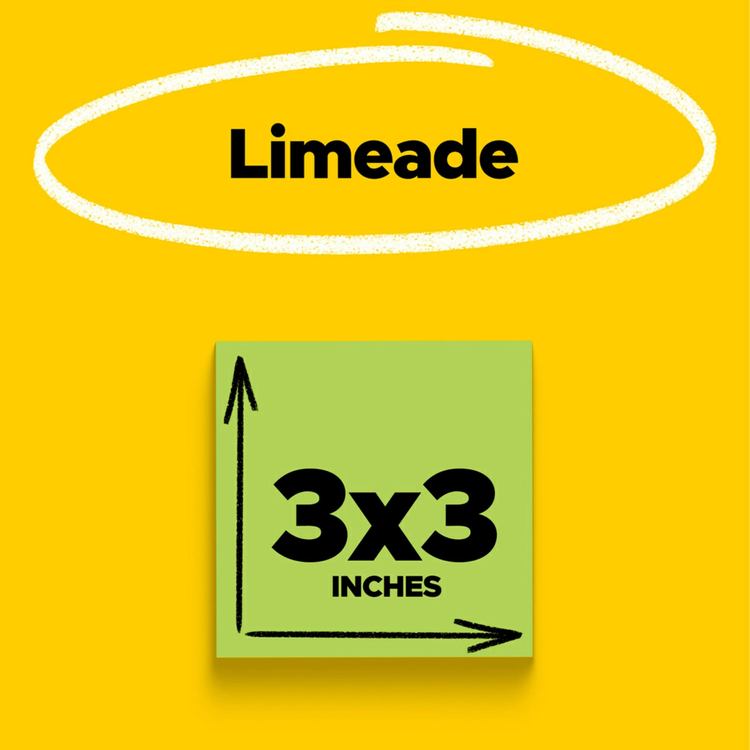 Foto 4 pulgar | Notas Adhesivas Post-it Super Sticky 3x3 En Verde Lima X5 - Venta Internacional.