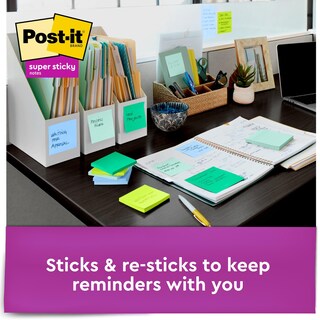 Foto 4 | Sticky Notes Post-it Super Sticky Post-it, 6 Cuadernos Desplegables De 3 X 3 Pulgadas - Venta Internacional.