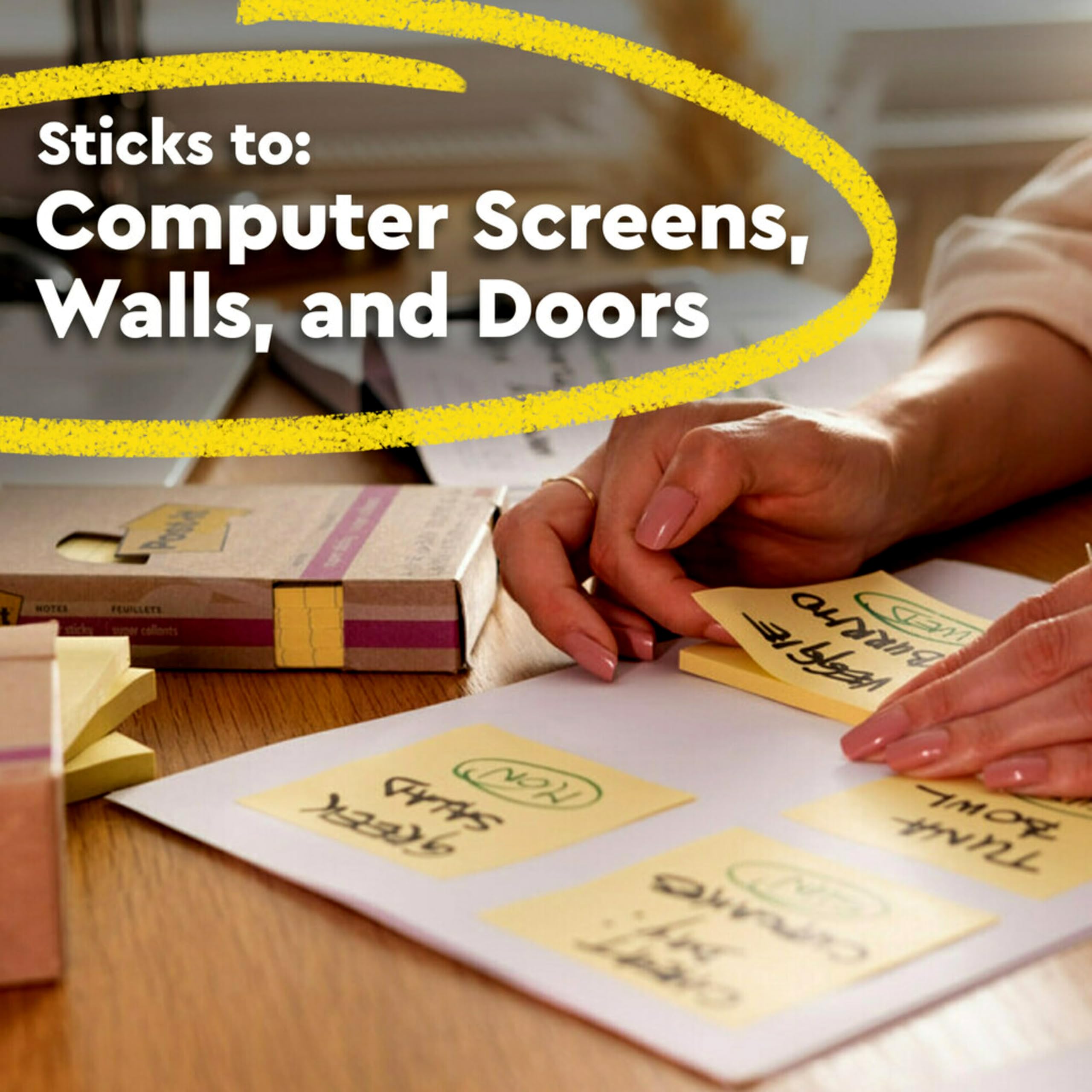Foto 5 | Sticky Notes Post-it, Papel 100% Reciclado, 45 Hojas, 4 X 6 Pulgadas - Venta Internacional.