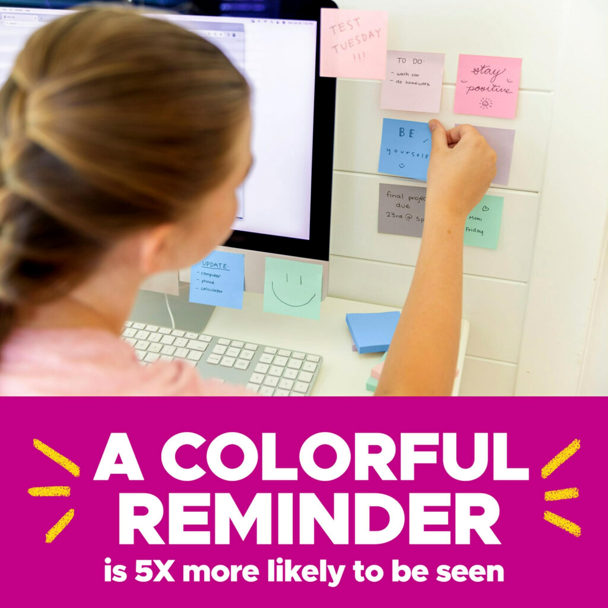 Foto 5 | Sticky Notes Post-it Wanderlust Pastels, Papel 100% Reciclado - Venta Internacional.
