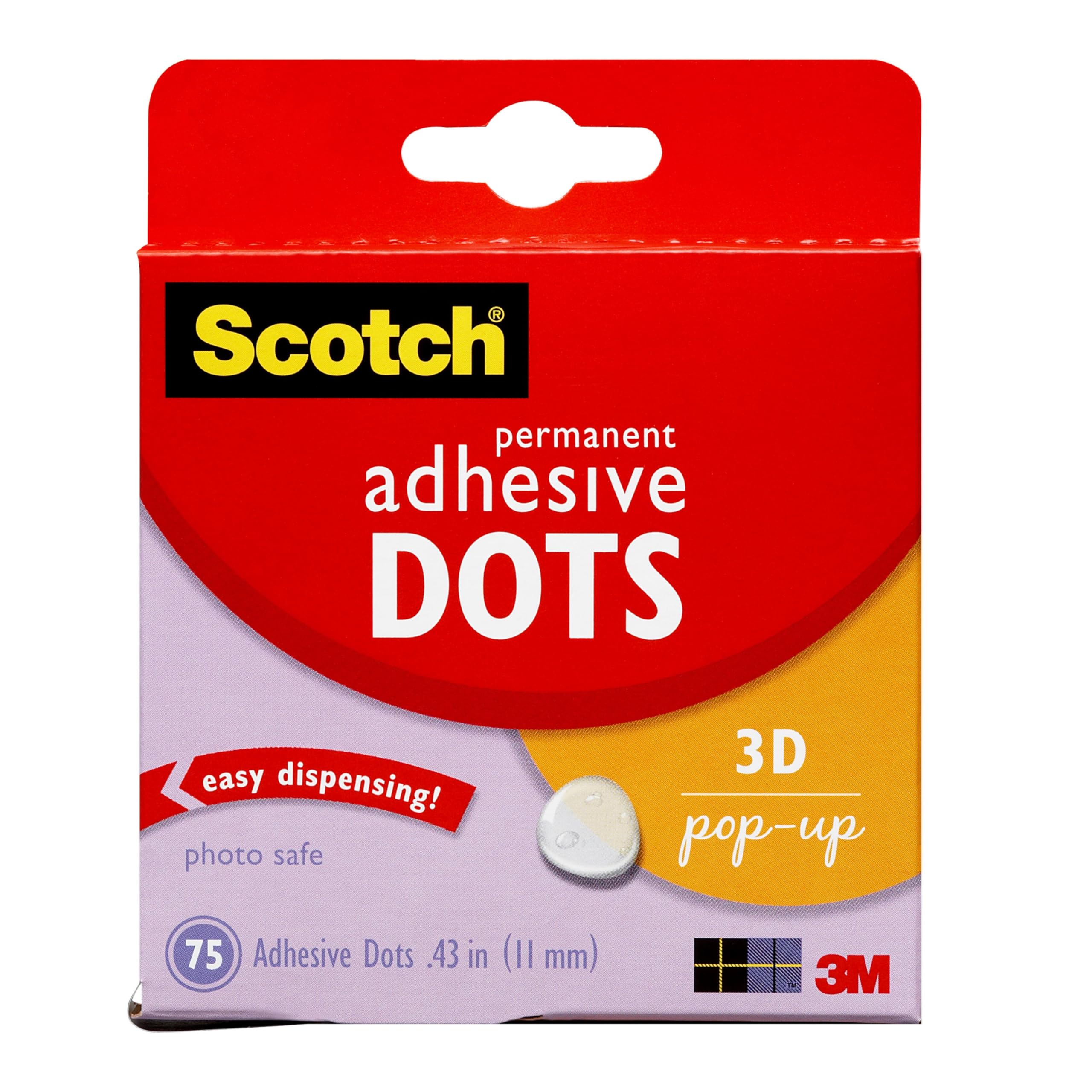 Foto 1 | Adhesive Dots Scotch Permanent, 75 Unidades, Para Hacer Tarjetas - Venta Internacional.