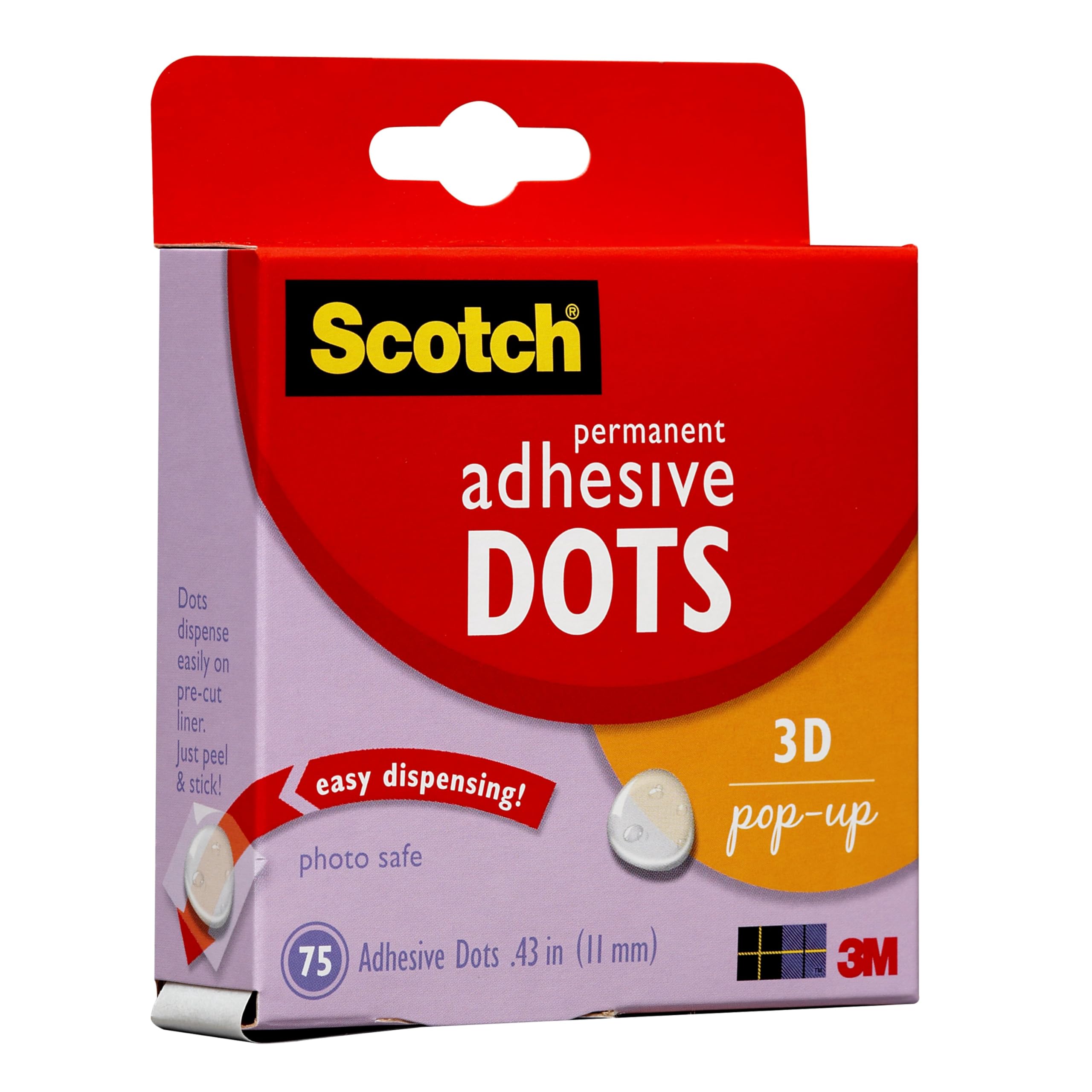Foto 3 pulgar | Adhesive Dots Scotch Permanent, 75 Unidades, Para Hacer Tarjetas - Venta Internacional.
