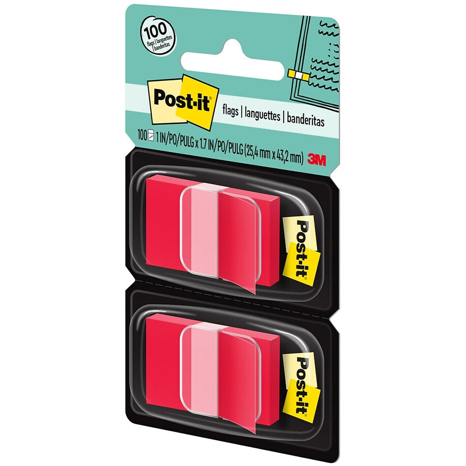 Foto 7 pulgar | Recambios Con Forma De Bandera 3m Post-it, Colores Surtidos, 100 Unidades (2 Dispensadores) - Venta Internacional.