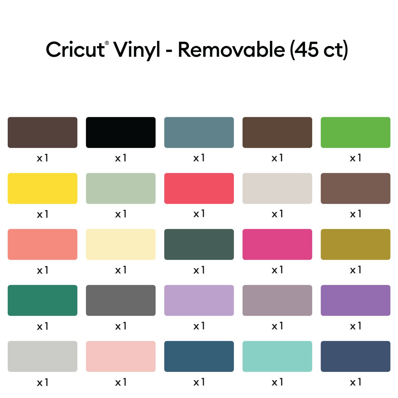Foto 4 pulgar | Láminas De Vinilo Y Cintas De Transferencia Cricut Removibles, Paquete De 45 - Venta Internacional.