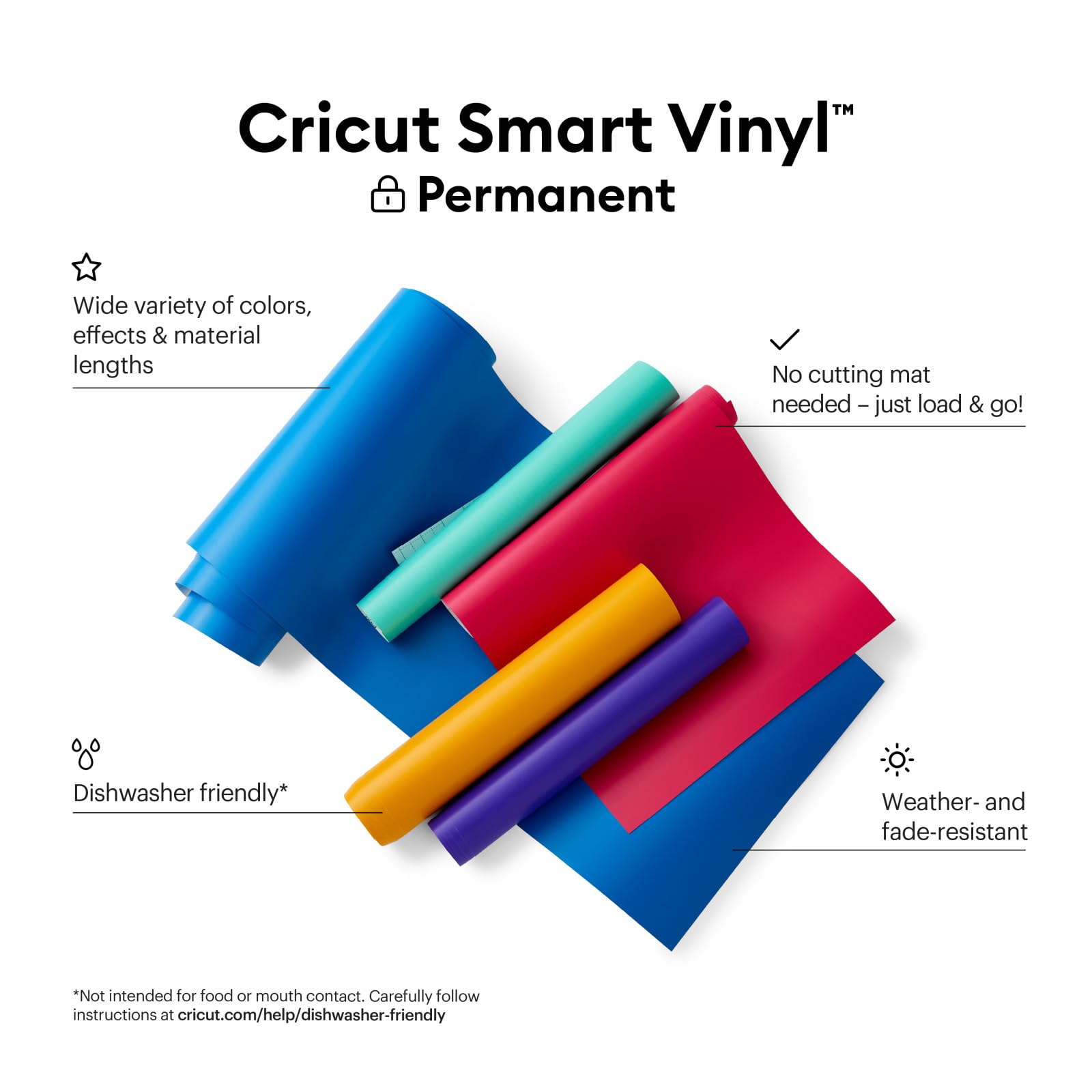 Foto 3 pulgar | Rollo De Vinilo Cricut Smart Permanent, 13 Pulgadas X 12 Pies, Negro - Venta Internacional.