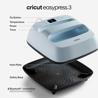 Foto 2 | Máquina De Prensado En Caliente Cricut Easypress 3 Zen Blue 22,5 X 22,5 Cm - Venta Internacional.