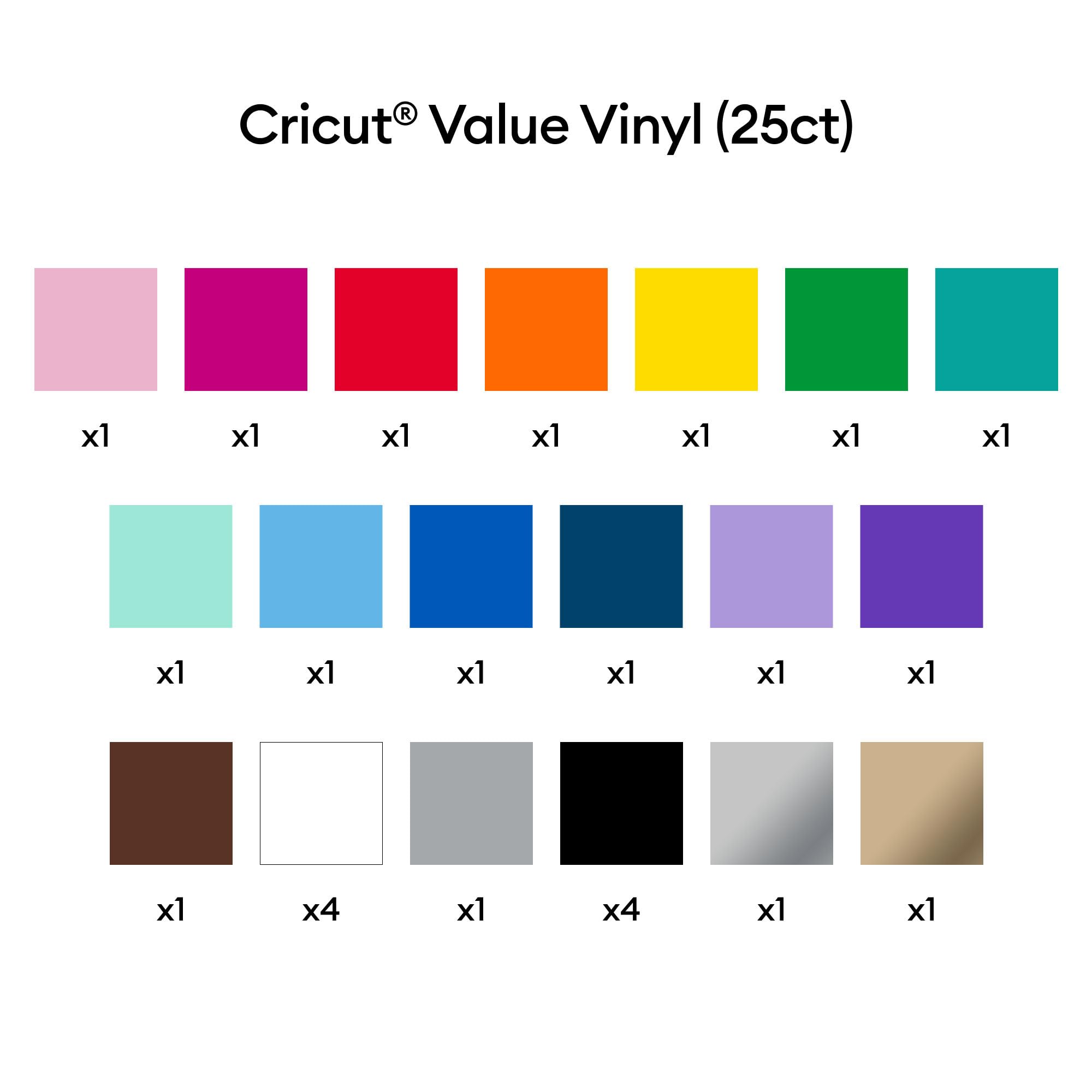 Foto 4 pulgar | Sampler Permanente De Vinilo Cricut Value Rainbow De 30,5 Cm X 30,5 Cm - Venta Internacional.