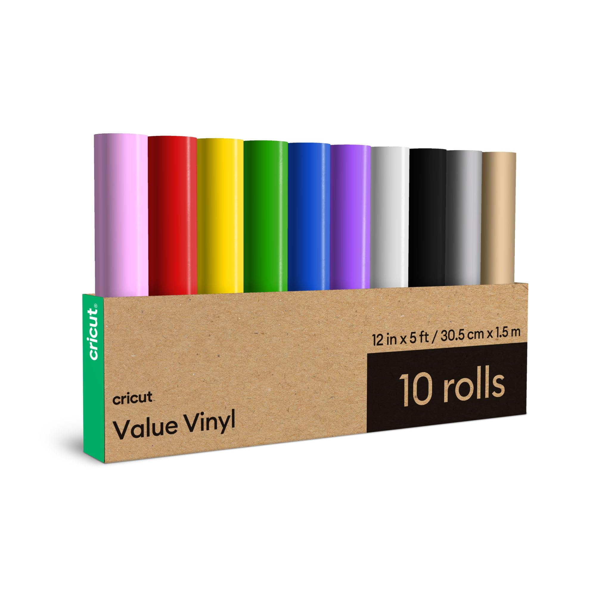 Foto 2 pulgar | Sampler Permanente De Vinilo Cricut Value Rainbow, 10 Rollos - Venta Internacional.